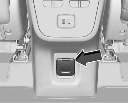The power outlet is on the rear of the center console. An indicator light on the outlet turns on to show it is in use.