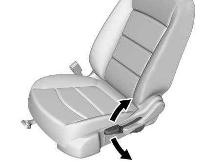 58 Seats and Restraints Front Seats Seat Adjustment { Warning You can lose control of the vehicle if you try to adjust a driver seat while the vehicle is moving.