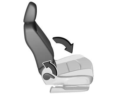 3. Lift the lever fully and fold the seatback forward. If necessary, move the seat belt out of the way to access the lever. 4.