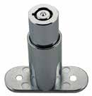 DISPLAY LOCKS Pushlock, Flange Fixing SR 1887 Die-Cast Zinc Alloy Designed specifically for sliding wooden doors, this pushlock is ideal for stock cupboards, counter units and wooden