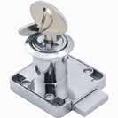 Furniture Locks SR 5543 Type 1: Chrome Plated Steel body with Stainless Steel Slide Type 2 & 3: Chrome Plated Steel Type 1: Ideal for glass doors Type 2: Wooden