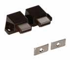 MAGNETIC CATCHES AND COUNTER PLATES Magnetic Touch Latch - Double Available in two colours Push to latch/unlatch Double catch for dual doors that meet in the centre Eliminates need for handles or