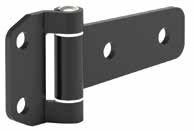 1599635 1599625 4 25 Leaf Hinge Body: Steel Finish: Black coated Pin: Stainless Steel Hinge rotation angle 180 Generally used for plain/flush mounted isolated, heavy duty