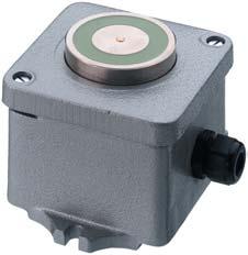 IP 56 magnet mount made of AI with solenoid diameter 50 or 70 mm, metal terminal box without