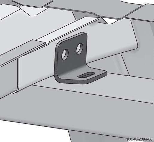 support and the bracket (contact surface per angle at least 1,200mm 2 [186 in 2 ], dimension 60mm x 20mm [2.