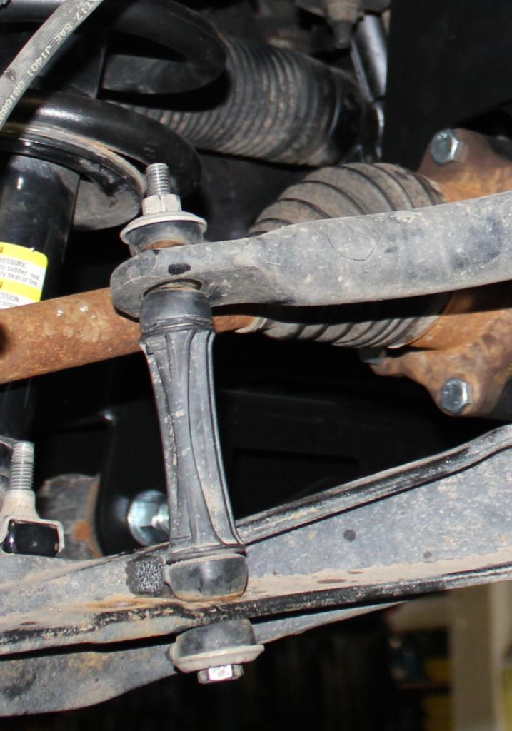 26) Locate the factory sway bar end links and attach to the mount