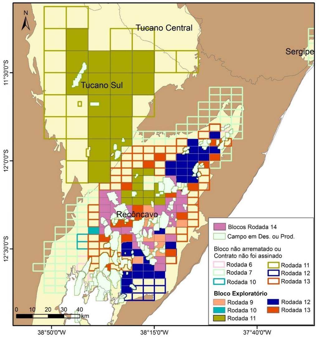 Open acreage Example: Recôncavo and Tucano Sul basins To revitalize onshore activity To stimulate small and midsize companies Blocks previously offered, except in the pre-salt polygon Blocks/Fields