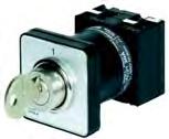 Ronis R455, key removable in all lockable settings. Key operated switch, key removable only in some settings.