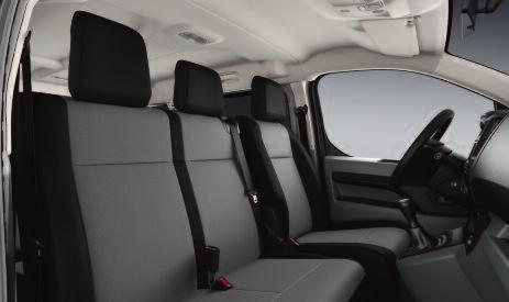 PEUGEOT Expert Combi offers multiple seat configurations, comfortably seating between two and nine passengers: Individual front passenger seat or dual front passenger bench***
