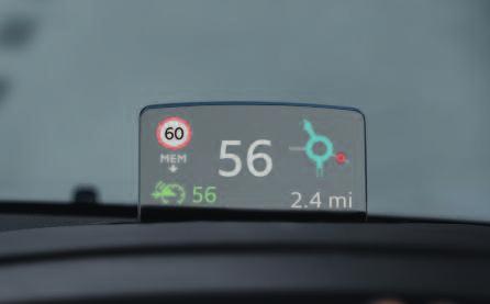 Park Assist 180 This feature* makes parking effortless: the 7 inch colour touchscreen displays a 180 overhead view from the reversing camera, complete with guide lines which adjust automatically as