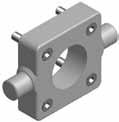 Cylinder mountings For mounting screws Type Description in stainless steel see Cyl. bore Weight page 52 Ø mm kg Order code Centre trunnion MT4 Intended for articulated mounting of cylinder.