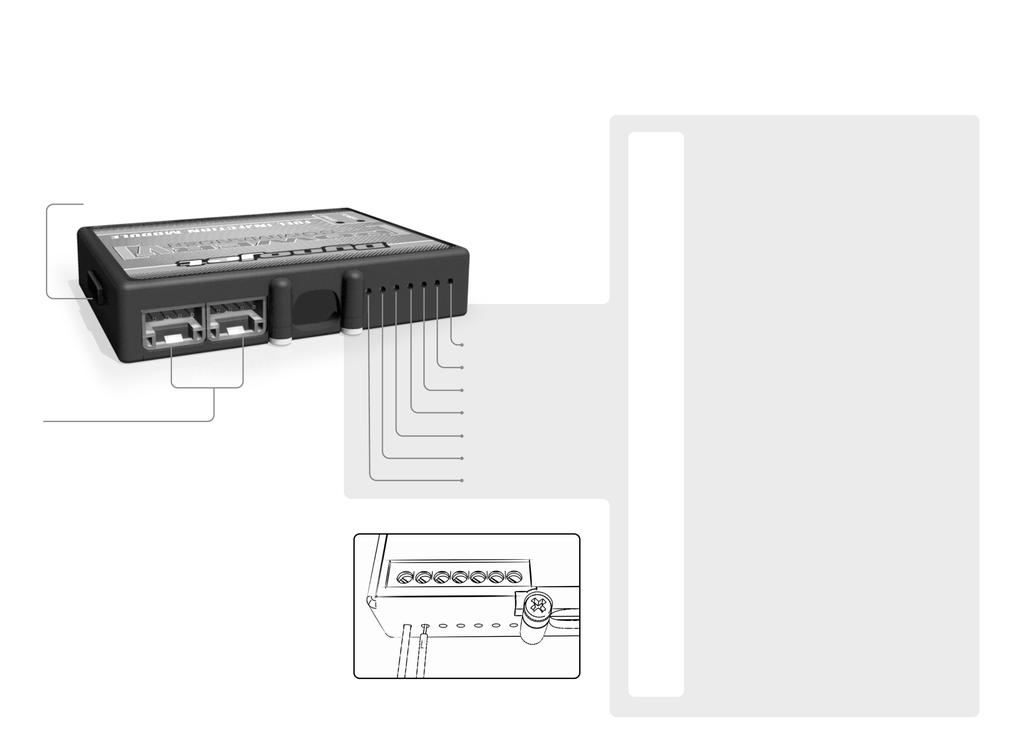 POWER COMMANDER V INPUT ACCESSORY GUIDE ACCESSORY INPUTS USB CONNECTION Map- (Input 1 or 2) The PCV has the ability to hold two different base maps.
