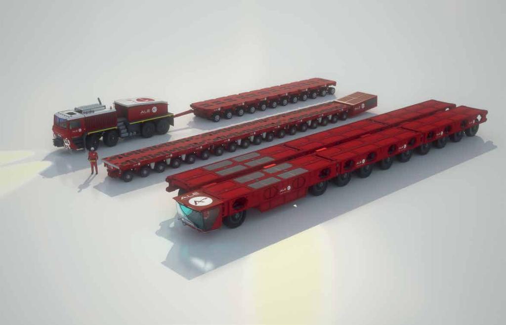 OVERVIEW OF KEY FEATURES Modular transporters with adjustable widths ranging from a two file 4.
