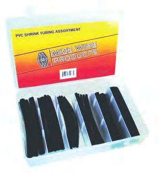 2/0-3/0 Spooled 1 Polyolefin Shrink Tubing Assortment Kits This assortment contains 38 pcs., 6 pieces of our most popular sizes of shrink tubing in our transparent impact resistant box.
