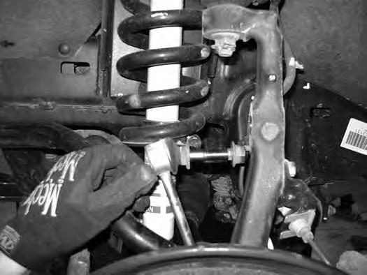 Remove the sway bar from the vehicle; remove the
