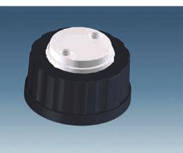 GL45 with 4 ports (5043-1220) Stay Safe cap kit Includes 4 caps (3 x 5043-1217, 1 x 5043-1218), 4 venting valves with time strip (5043-1190), 4 fittings, 3.2 mm Part No. 1 x 3.2 mm 1 5043-1217 2 x 3.