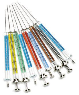 TCC/MCT AND VALVE SUPPLIES Syringes for Manual Injection Agilent color-coded manual syringes allow you to determine syringe volume with one quick glance, so you can more efficiently perform manual