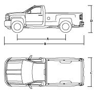 2018 GMC Sierra 2500HD Fleet DIMENSIONS - Regular Cab All dimensions in inches (mm) unless otherwise stated.