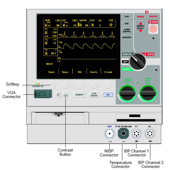 DEFIBRILLATOR, MONITOR RECORDER TYPICAL M SERIES CCT FRONT PANEL DEFIBRILLATOR, MONITOR RECORDER PHYSICAL AND ENVIRONMENTAL CHARACTERISTICS Dimensions Height 6.8 inches Width 10.3 inches Depth 8.