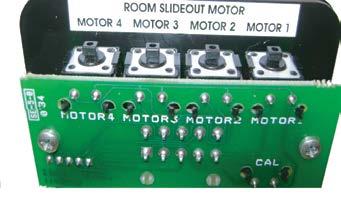 Red LED Green LED Figure 2 Set Stops/Clear Fault Button Figure 3 Room Slideout Buttons Figure 4 Touchpad Operation Mode Please note: The slideout system will not function until the stops are properly
