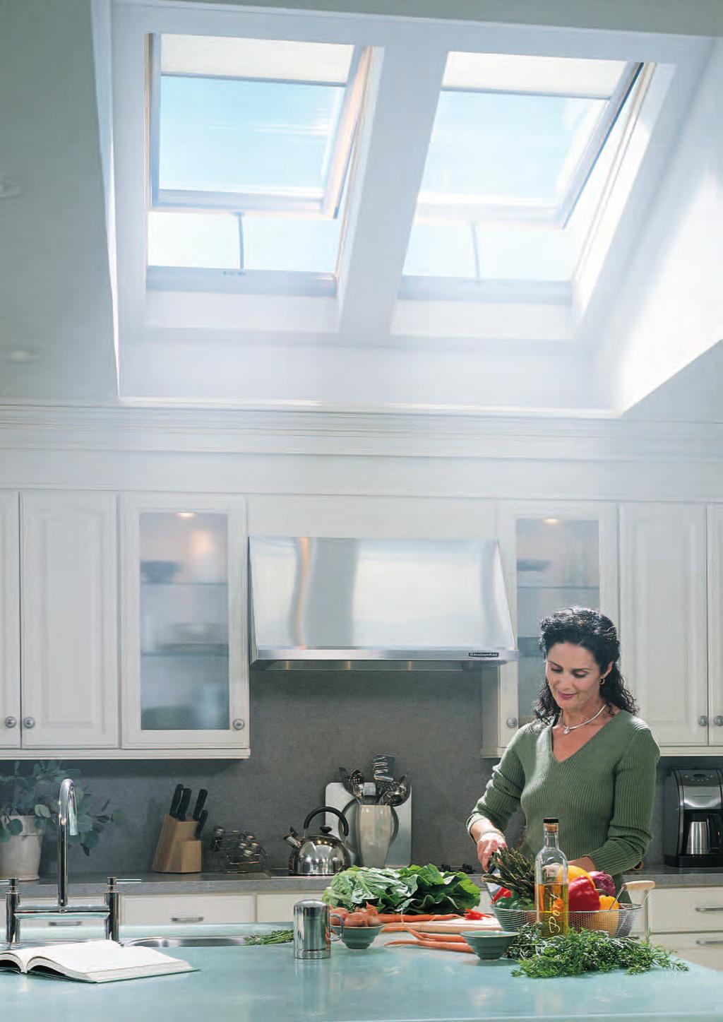 Controlling daylight and fresh air VELUX VS Manually operated top-hung skylights WARRANTY ON OPERATORS VELUX VSE Electronically operated top-hung skylights WARRANTY ON ELECTRICS & OPERATORS Provides