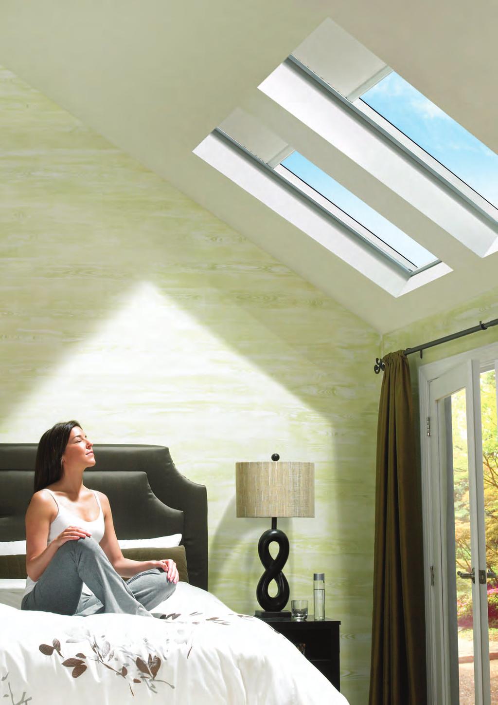 Outstanding daylight provision where extra ventilation is not required VELUX FS Fixed (non-opening) skylights Cost effective for creating light-filled rooms where adequate ventilation already exists.