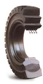 Pneumatic shaped solid Tires Pneumatic shaped solids are compatible with standard pneumatic rims typically used in most material handling applications.