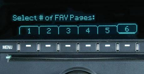 11 FAV (Favorite) : Press this button to go through up to six pages of any combination (AM; FM; or XM, if equipped) of preset favorite radio stations.