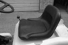 OPERATION OPERATOR SEAT The operator seat is a stationary fixed back style. ADJUSTABLE OPERATOR SEAT (OPTION) This operator seat is a fixed back style with a forward-backward adjustment.