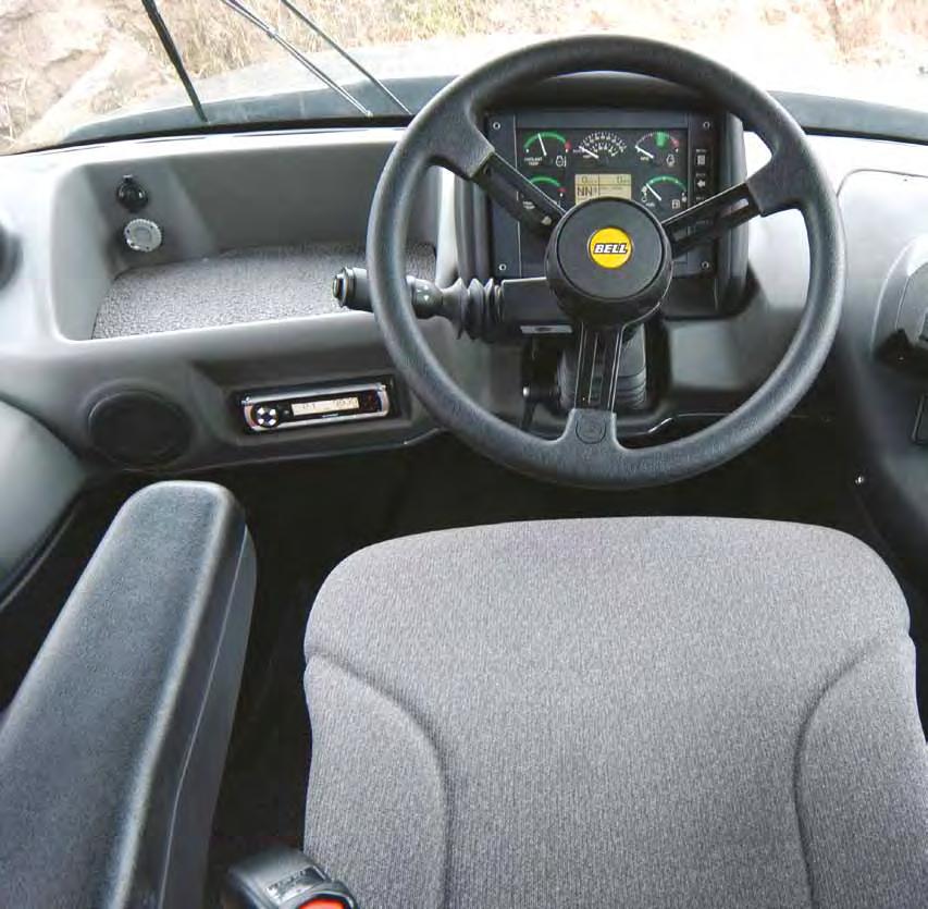 Built for Comfort What operator wouldn t want to climb behind the wheel of a Bell ADT?