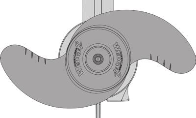 Propeller NOTE: If the Drive Pin is sheared or broken, you will need to hold the shaft stationary with a flat blade screwdriver pressed into the slot on the end of the shaft while you loosen the