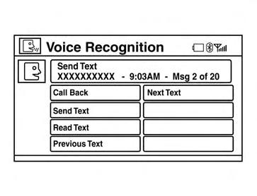 Call Back Speak this command to call the sender of the text message using the Bluetooth Hands-Free Phone System.
