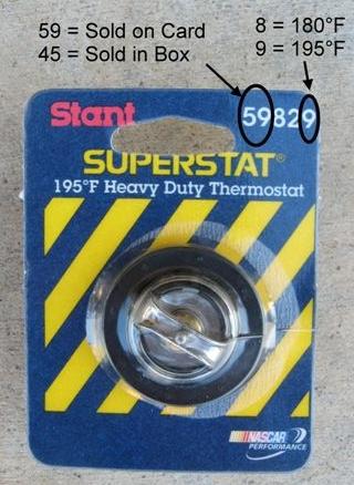 Unless special ordered, your Thermo-Bob 1 was shipped with a STANT 29829 which is a 195 F thermostat.