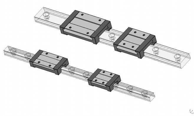 Product features Maximum utilisation of mounting space The compact design of the SKF miniature profile rail guides permits maximum performance on a minimum of mounting space.