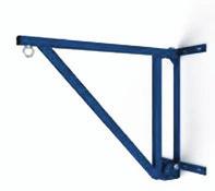 BLUE, RAL 5017 BOXE AND INSPECTION CART PUNCHBAG WALL BRACKET - The structure of the wall bracket is made of plastic-coated galvanized steel 40 x 40 mm - The wall mounting plate is made of