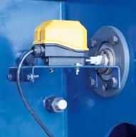 A DC rectified magnet actuated disc motor brake is automatically applied in the event of power failure.