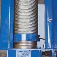 Hoist motor and gear train are designed and built to meet the most severe demands of hoisting service requiring