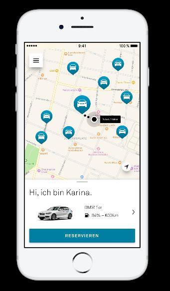 300 DriveNow vehicles Cars are distributed all over the