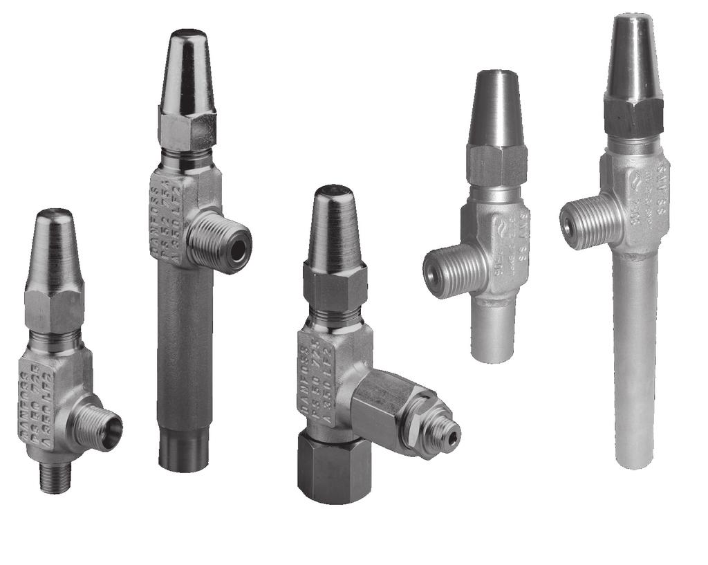 Stop Needle Valve, type and SNV-SS Introduction SNV-SS (extended branch) (manometer connection) SNV-SS (extended branch) and SNV-SS valves are designed to meet all industrial refrigeration
