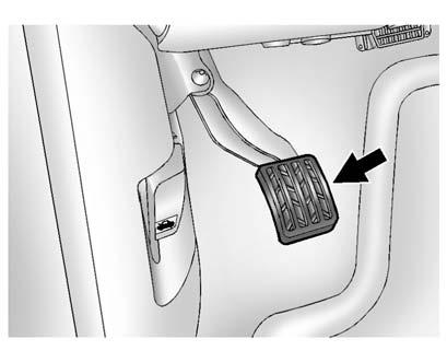 Driving and Operating 9-27 Parking Brake The parking brake is located to the left of the brake pedal, near the driver door.