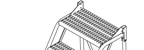 The caps prevent the front end of the ladder from sliding. If the casters do not automatically retract, do not use the ladder until it is restored to normal operating condition.