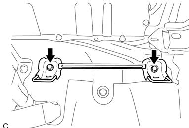 25. Remove the 2 bolts and child restraint seat anchor bracket sub-assembly LH. 26.