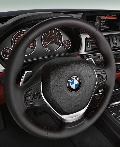 2XM BMW Individual fine-grain leather steering wheel, modelled on the Sport leather steering wheel, with superior-quality leather and a