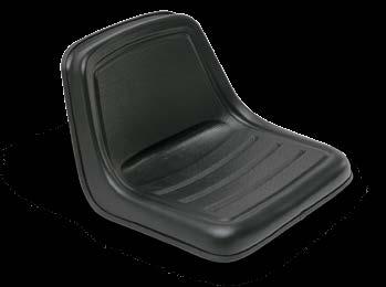 2 mm) ALL-MAKES STATIC SEAT HIGH-BACK PAN PART NO.: B94115 STANDARD FEATURES: Cutout for operator switch OPTIONAL FEATURES: Armrest Kit Part No.