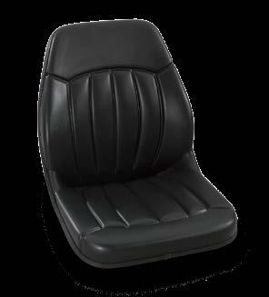 ALL-MAKES STATIC SEAT HIGH-BACK PAN PART NO.: B94119 STANDARD FEATURES: Cutout for operator switch OPTIONAL FEATURES: Armrest Kit Part No.
