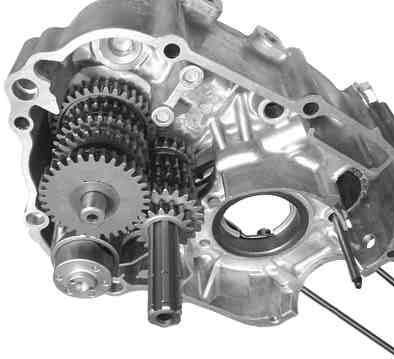 gear. On installation Degrease the mating surfaces of the right and left side crankcases.