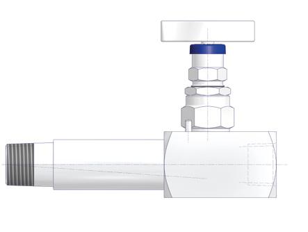 27") Hand Valve with Integral Tube Fittings HATT Type Hand Valve with Extended Body HXMF