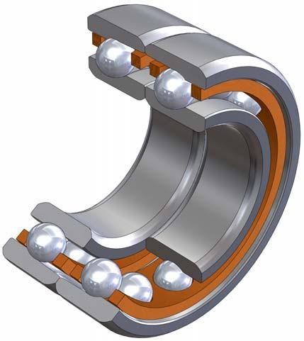 Spindle / angular contact bearings Duplex bearings Spindle bearings are single-row angular contact bearings with a nominal contact angle of 15 (C) or 25 (E).