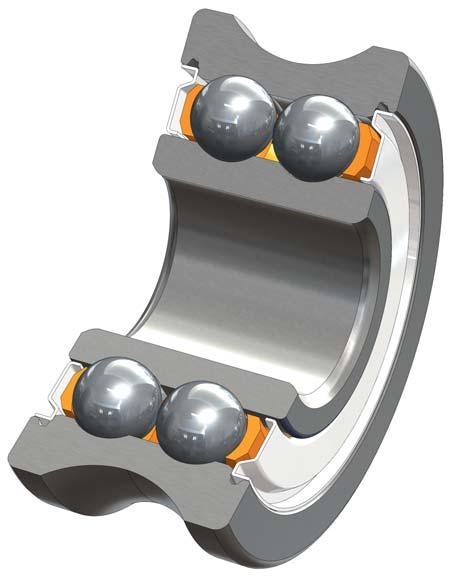 Profiled rollers Profi led rollers are double-row ball bearings; which means they are able to accept axial loads in both directions, as well as high radial loads.