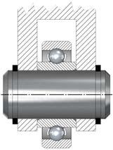 There is also no need for the use of circlips, which create diffi culties in small housing bores or thin-walled housings.